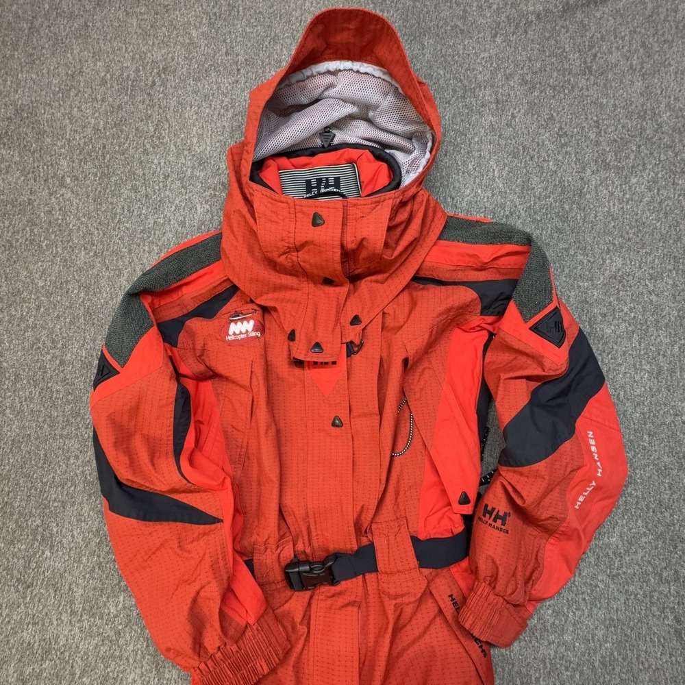 Helly Hansen Ski Suit One piece Snowsuit Snow Bib Equipe Jumpsuit Vtg Mens Small